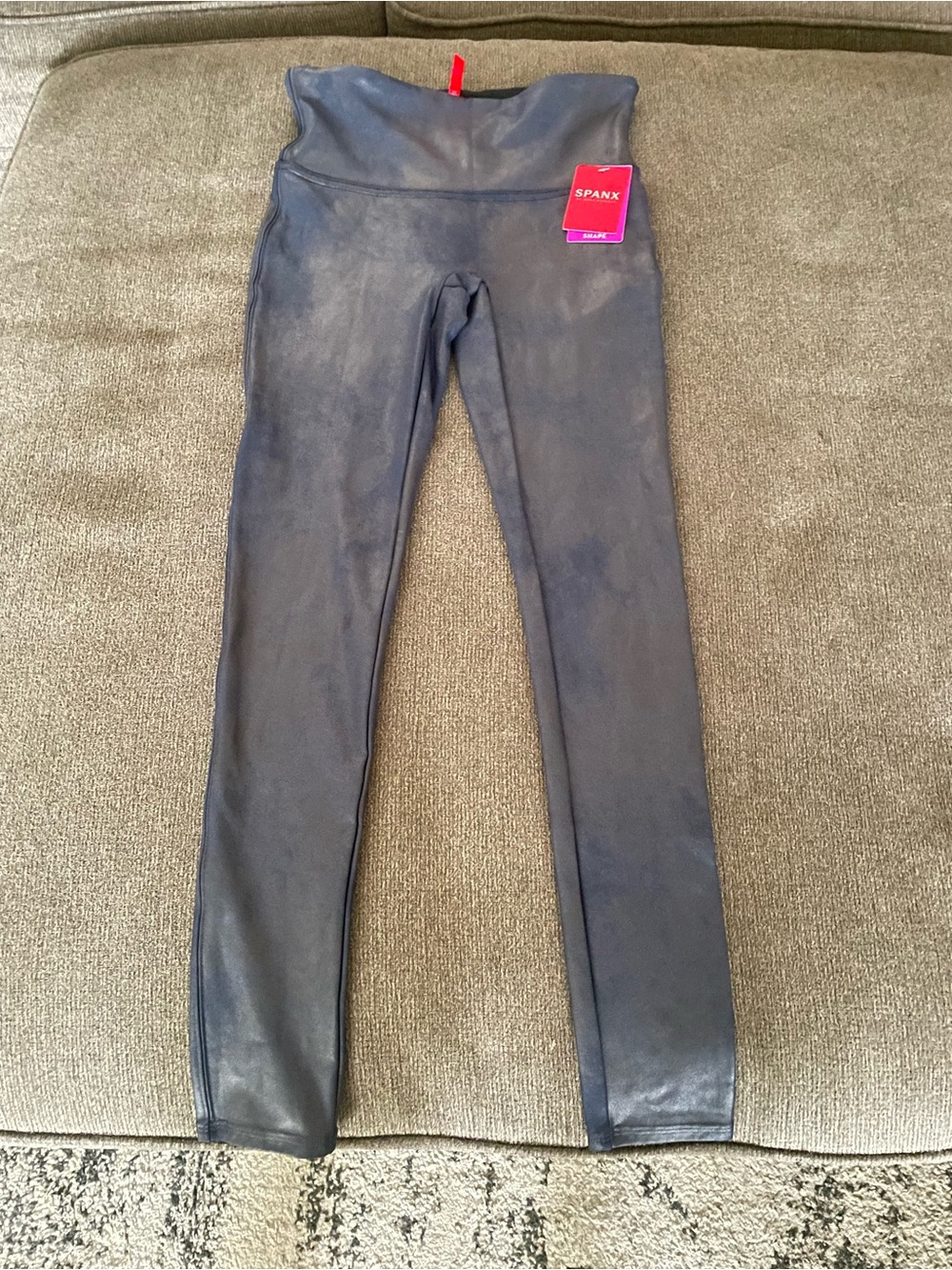 SPANX Faux Leather-Look High Waist Jeggings — Black
